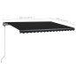 Tenda da Sole Retrattile Manuale con LED 400x300 cm Antracite Tenda da Sole Retrattile Manuale con LED 400x300 cm Antracite