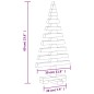 vidaXL Albero di Natale Decorativo in Legno 60 cm Legno Massello Pino