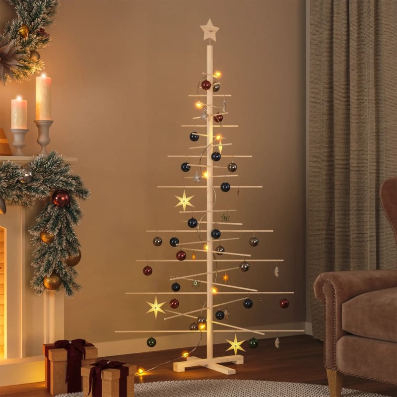 vidaXL Albero di Natale Decorativo in Legno 180 cm Legno Massello Pino vidaXL Albero di Natale Decorativo in Legno 180 cm Legno Massello Pino