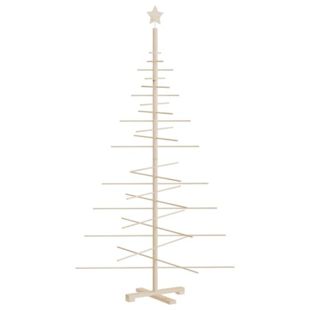 vidaXL Albero di Natale Decorativo in Legno 180 cm Legno Massello Pino