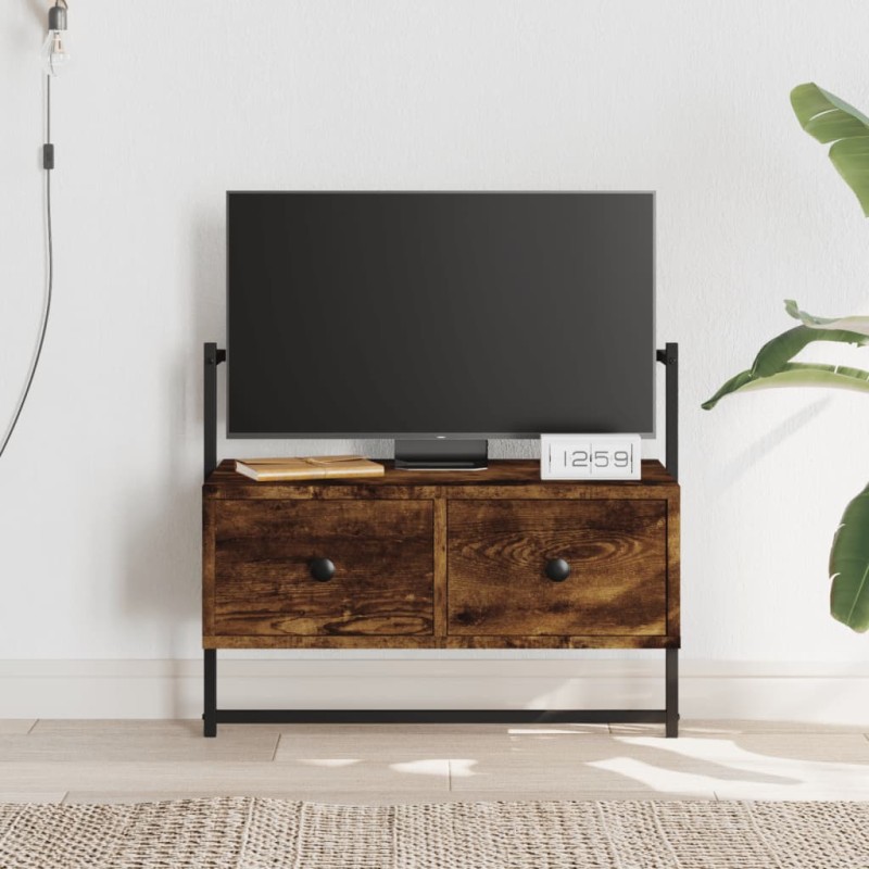 vidaXL Mobile TV a Muro Rovere Fumo 60,5x30x51 cm in Legno Multistrato vidaXL Mobile TV a Muro Rovere Fumo 60,5x30x51 cm in Legno Multistrato