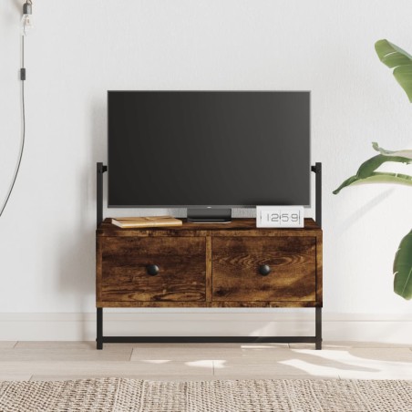 vidaXL Mobile TV a Muro Rovere Fumo 60,5x30x51 cm in Legno Multistrato