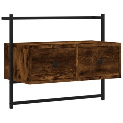 vidaXL Mobile TV a Muro Rovere Fumo 60,5x30x51 cm in Legno Multistrato
