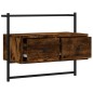 vidaXL Mobile TV a Muro Rovere Fumo 60,5x30x51 cm in Legno Multistrato vidaXL Mobile TV a Muro Rovere Fumo 60,5x30x51 cm in Legno Multistrato