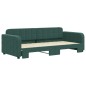 vidaXL Divano Letto con Letto Estraibile Verde Scuro 90x200cm Velluto vidaXL Divano Letto con Letto Estraibile Verde Scuro 90x200cm Velluto