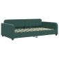 vidaXL Divano Letto con Letto Estraibile Verde Scuro 90x200cm Velluto vidaXL Divano Letto con Letto Estraibile Verde Scuro 90x200cm Velluto