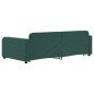 vidaXL Divano Letto con Letto Estraibile Verde Scuro 100x200cm Velluto vidaXL Divano Letto con Letto Estraibile Verde Scuro 100x200cm Velluto