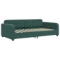 vidaXL Divano Letto con Letto Estraibile Verde Scuro 100x200cm Velluto vidaXL Divano Letto con Letto Estraibile Verde Scuro 100x200cm Velluto
