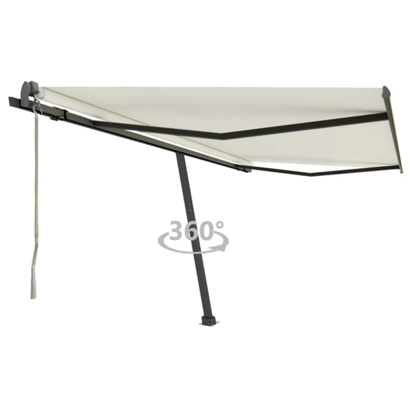 Tenda Retrattile Automatica Autoportante 400x300 cm Crema Tenda Retrattile Automatica Autoportante 400x300 cm Crema