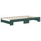 vidaXL Divano Letto con Letto Estraibile Verde Scuro 100x200cm Velluto vidaXL Divano Letto con Letto Estraibile Verde Scuro 100x200cm Velluto