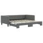 vidaXL Divano Letto con Letto Estraibile Grigio Scuro 100x200 Tessuto vidaXL Divano Letto con Letto Estraibile Grigio Scuro 100x200 Tessuto