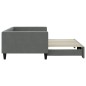 vidaXL Divano Letto con Letto Estraibile Grigio Scuro 100x200 Tessuto vidaXL Divano Letto con Letto Estraibile Grigio Scuro 100x200 Tessuto