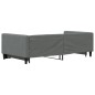 vidaXL Divano Letto con Letto Estraibile Grigio Scuro 100x200 Tessuto vidaXL Divano Letto con Letto Estraibile Grigio Scuro 100x200 Tessuto