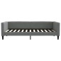 vidaXL Divano Letto con Letto Estraibile Grigio Scuro 100x200 Tessuto vidaXL Divano Letto con Letto Estraibile Grigio Scuro 100x200 Tessuto