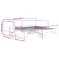 vidaXL Divano Letto con Letto Estraibile Grigio Scuro 100x200 Tessuto vidaXL Divano Letto con Letto Estraibile Grigio Scuro 100x200 Tessuto