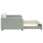 vidaXL Divano Letto con Letto Estraibile Grigio Chiaro 90x190 Velluto vidaXL Divano Letto con Letto Estraibile Grigio Chiaro 90x190 Velluto