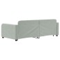 vidaXL Divano Letto con Letto Estraibile Grigio Chiaro 90x190 Velluto vidaXL Divano Letto con Letto Estraibile Grigio Chiaro 90x190 Velluto