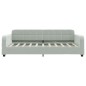vidaXL Divano Letto con Letto Estraibile Grigio Chiaro 90x190 Velluto vidaXL Divano Letto con Letto Estraibile Grigio Chiaro 90x190 Velluto