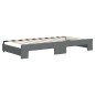vidaXL Divano Letto con Letto Estraibile Grigio Scuro 90x190cm Tessuto vidaXL Divano Letto con Letto Estraibile Grigio Scuro 90x190cm Tessuto