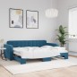 vidaXL Divano Letto con Letto Estraibile Blu 80x200 cm in Velluto vidaXL Divano Letto con Letto Estraibile Blu 80x200 cm in Velluto