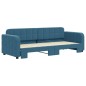 vidaXL Divano Letto con Letto Estraibile Blu 80x200 cm in Velluto vidaXL Divano Letto con Letto Estraibile Blu 80x200 cm in Velluto