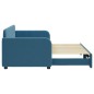 vidaXL Divano Letto con Letto Estraibile Blu 80x200 cm in Velluto vidaXL Divano Letto con Letto Estraibile Blu 80x200 cm in Velluto