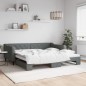 vidaXL Divano Letto con Letto Estraibile Grigio Scuro 100x200 Tessuto vidaXL Divano Letto con Letto Estraibile Grigio Scuro 100x200 Tessuto