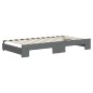 vidaXL Divano Letto con Letto Estraibile Grigio Scuro 100x200 Tessuto vidaXL Divano Letto con Letto Estraibile Grigio Scuro 100x200 Tessuto