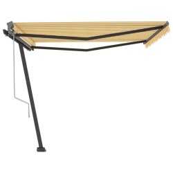 vidaXL Tenda da Sole Autoportante Automatica 400x300 cm Gialla Bianca