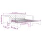 vidaXL Divano Letto con Letto Estraibile Grigio Scuro 100x200 Tessuto vidaXL Divano Letto con Letto Estraibile Grigio Scuro 100x200 Tessuto
