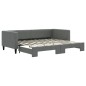 vidaXL Divano Letto con Letto Estraibile Grigio Scuro 90x200cm Tessuto vidaXL Divano Letto con Letto Estraibile Grigio Scuro 90x200cm Tessuto