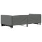 vidaXL Divano Letto con Letto Estraibile Grigio Scuro 90x200cm Tessuto vidaXL Divano Letto con Letto Estraibile Grigio Scuro 90x200cm Tessuto