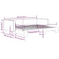 vidaXL Divano Letto con Letto Estraibile Grigio Scuro 90x200cm Tessuto vidaXL Divano Letto con Letto Estraibile Grigio Scuro 90x200cm Tessuto