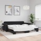 vidaXL Divano Letto con Letto Estraibile Nero 100x200 cm in Velluto vidaXL Divano Letto con Letto Estraibile Nero 100x200 cm in Velluto
