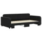 vidaXL Divano Letto con Letto Estraibile Nero 100x200 cm in Velluto vidaXL Divano Letto con Letto Estraibile Nero 100x200 cm in Velluto