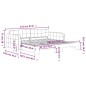 vidaXL Divano Letto con Letto Estraibile Nero 100x200 cm in Velluto vidaXL Divano Letto con Letto Estraibile Nero 100x200 cm in Velluto