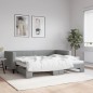 vidaXL Divano Letto con Letto Estraibile Grigio Chiaro 90x200 Tessuto