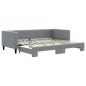 vidaXL Divano Letto con Letto Estraibile Grigio Chiaro 90x200 Tessuto