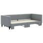 vidaXL Divano Letto con Letto Estraibile Grigio Chiaro 90x200 Tessuto