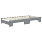 vidaXL Divano Letto con Letto Estraibile Grigio Chiaro 90x200 Tessuto