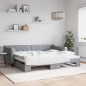 vidaXL Divano Letto con Letto Estraibile Grigio Chiaro 90x200 Tessuto vidaXL Divano Letto con Letto Estraibile Grigio Chiaro 90x200 Tessuto