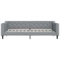 vidaXL Divano Letto con Letto Estraibile Grigio Chiaro 90x200 Tessuto vidaXL Divano Letto con Letto Estraibile Grigio Chiaro 90x200 Tessuto