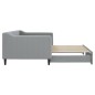 vidaXL Divano Letto con Letto Estraibile Grigio Chiaro 90x200 Tessuto vidaXL Divano Letto con Letto Estraibile Grigio Chiaro 90x200 Tessuto