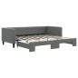 vidaXL Divano Letto con Letto Estraibile Grigio Scuro 90x190cm Tessuto
