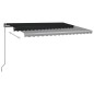 vidaXL Tenda Sole Retrattile Automatica con Palo 400x300 cm Antracite vidaXL Tenda Sole Retrattile Automatica con Palo 400x300 cm Antracite