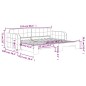 vidaXL Divano Letto con Letto Estraibile Blu 90x200 cm in Velluto