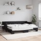 vidaXL Divano Letto con Letto Estraibile Nero 80x200 Tessuto vidaXL Divano Letto con Letto Estraibile Nero 80x200 Tessuto