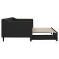 vidaXL Divano Letto con Letto Estraibile Nero 80x200 Tessuto vidaXL Divano Letto con Letto Estraibile Nero 80x200 Tessuto