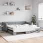 vidaXL Divano Letto con Letto Estraibile Grigio Chiaro 100x200 Tessuto vidaXL Divano Letto con Letto Estraibile Grigio Chiaro 100x200 Tessuto