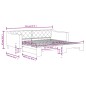 vidaXL Divano Letto con Letto Estraibile Grigio Chiaro 100x200 Tessuto vidaXL Divano Letto con Letto Estraibile Grigio Chiaro 100x200 Tessuto